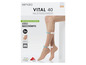 Esmara Vital 40 kniekousen, half transparant, 5 paar, met Lycra Energize.