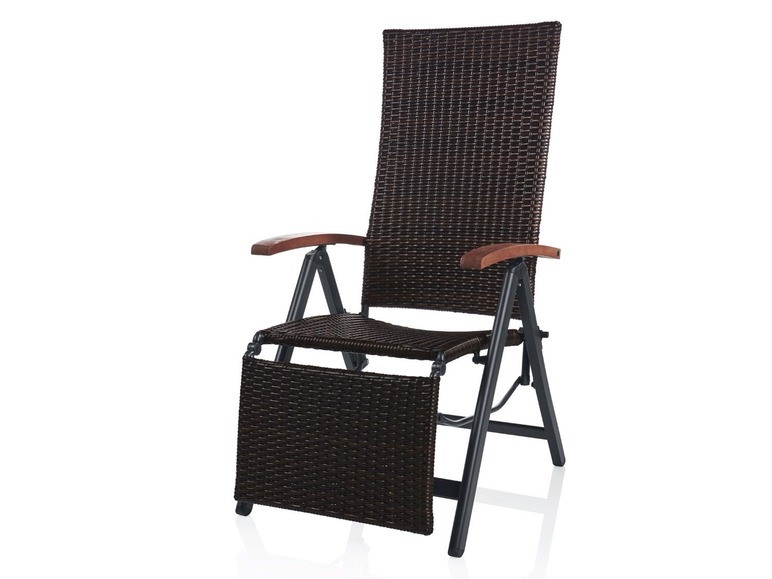 Ga naar volledige schermweergave: florabest Wicker relaxstoel bruin - afbeelding 1
