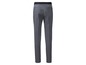Donkergrijze pantalon met elastische tailleband.