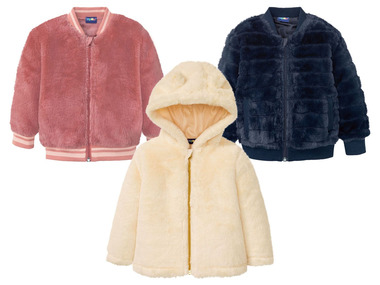 lupilu® Pluchen jas voor meisjes, polyester