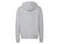 Grijze hoodie met capuchon.