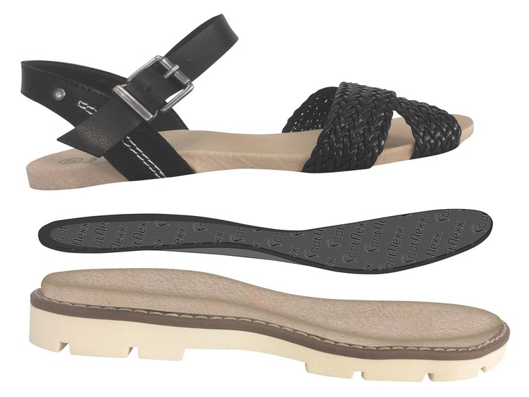 Ga naar volledige schermweergave: footflexx Dames comfort sandalen - afbeelding 3