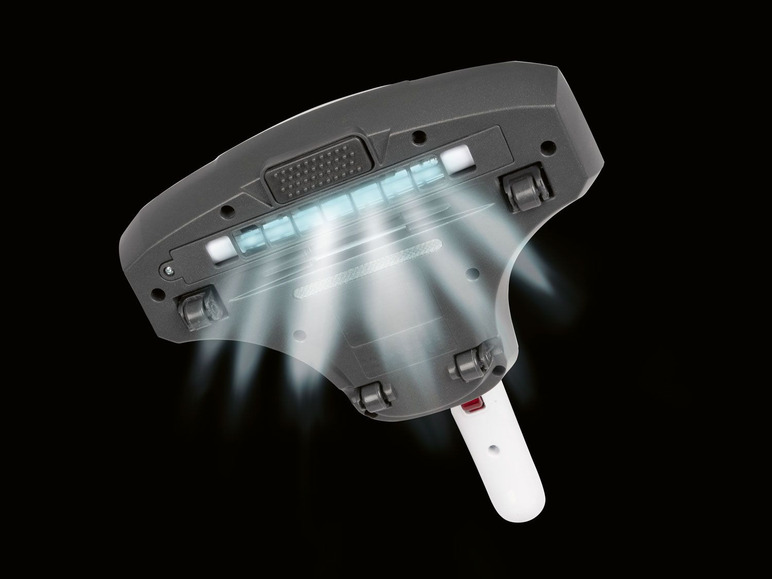 Onderkant van een stofzuiger met LED-verlichting