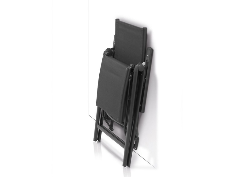 Ga naar volledige schermweergave: FLORABEST® Aluminium relaxstoel zwart - afbeelding 4