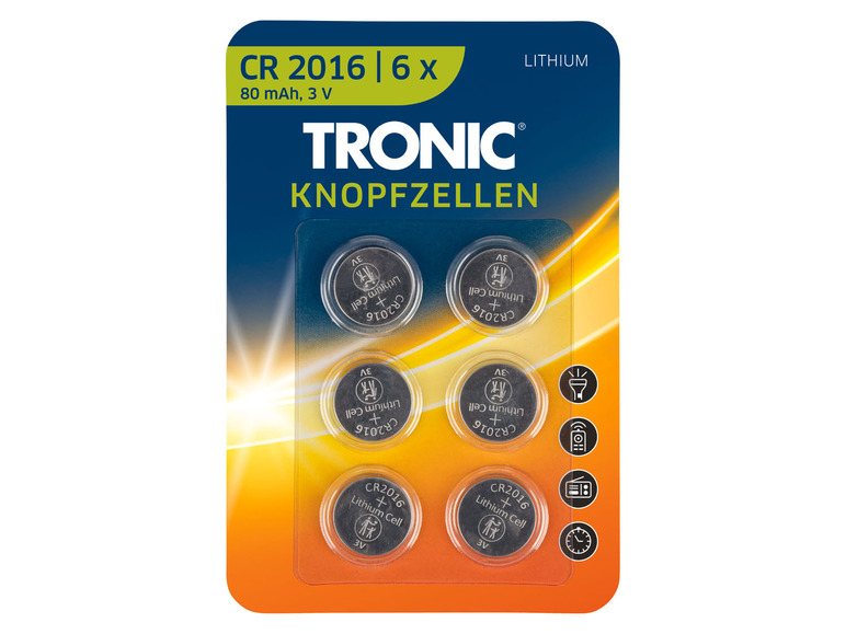 Ga naar volledige schermweergave: TRONIC® Knoopcelbatterijen 6 stuks - afbeelding 2