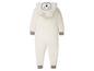 Witte fleece onesie met een berenkop-kap