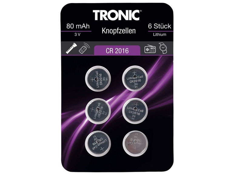 Ga naar volledige schermweergave: TRONIC® Knoopcelbatterijen, 6 stuks - afbeelding 2