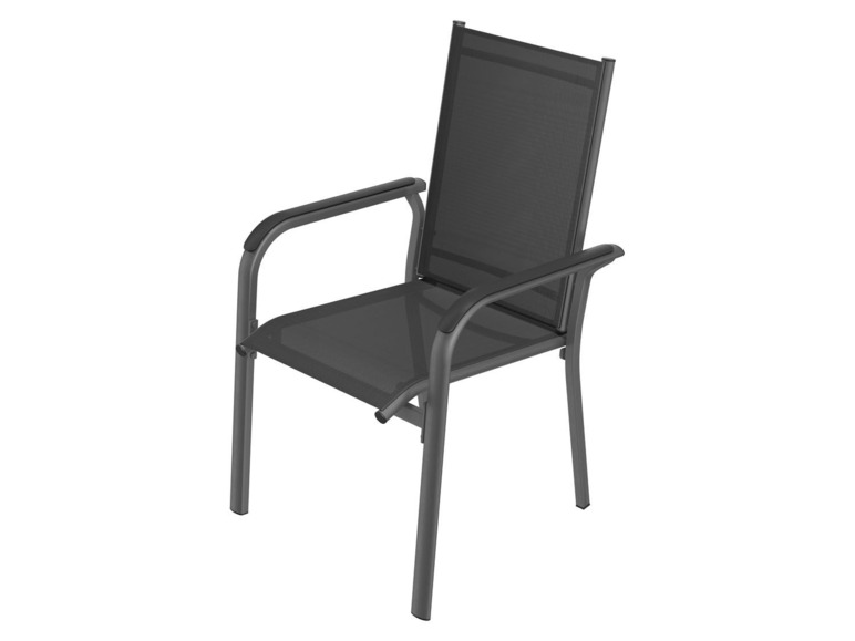 Ga naar volledige schermweergave: florabest Aluminium stapelstoel zwart - afbeelding 2