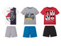 Pyjama's met Mickey Mouse, Batman en Paw Patrol prints.