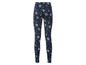Donkerblauwe leggings met sterren, maan en zon print.