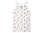 Wit tanktop met Parijse print, Eiffeltoren en hondjes.