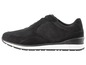 Zwarte lage sneakers met mesh details.