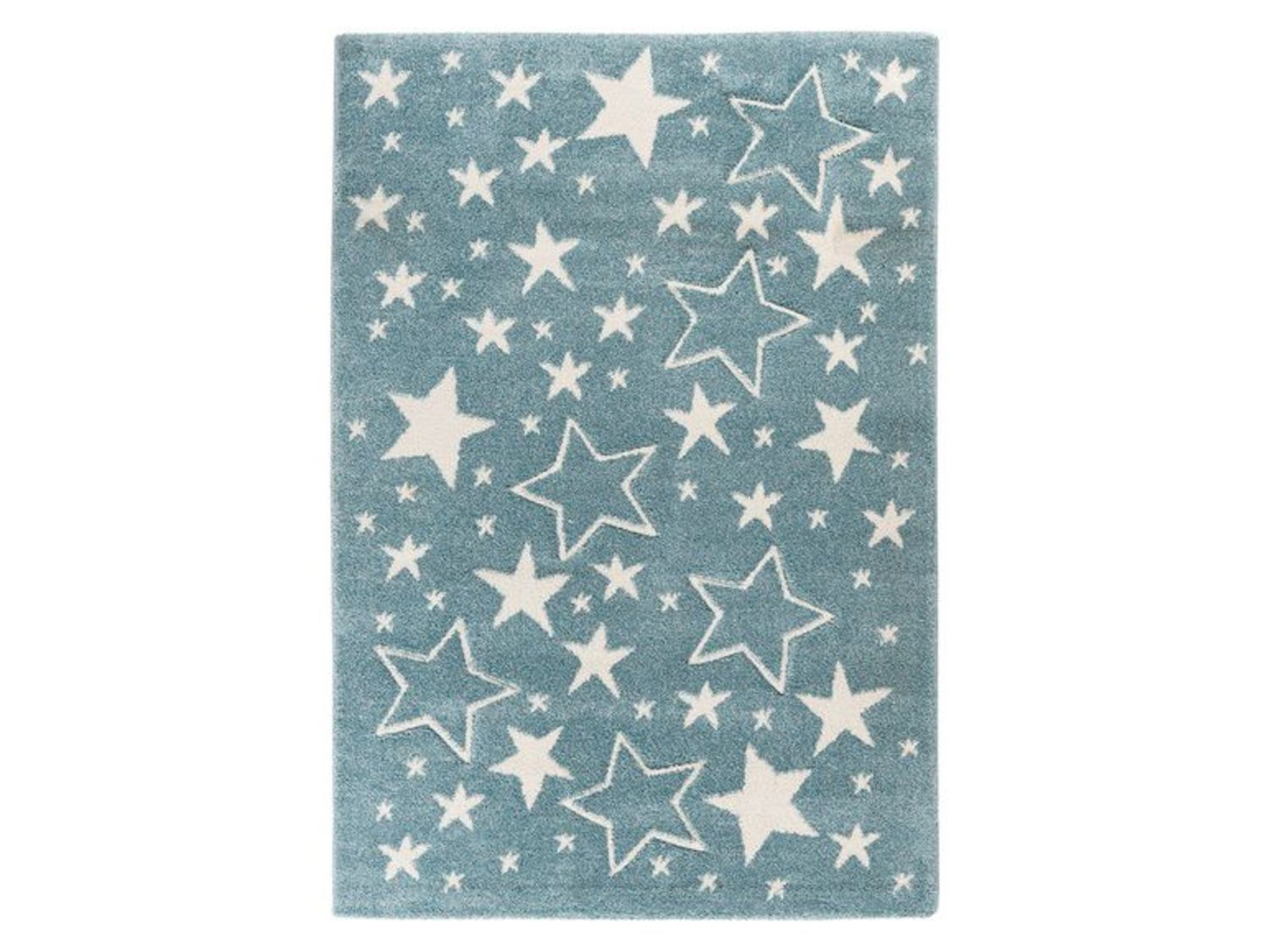 KAYOOM Kinder vloerkleed (Sterren blauw, 80cm x 150cm)