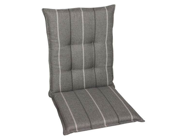 GO-DE Textil Tuinstoelkussens (Grijs, Stoelkussens voor stoelen met een normale rugleuning)