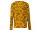 Een gele longsleeve met een bloemenprint.