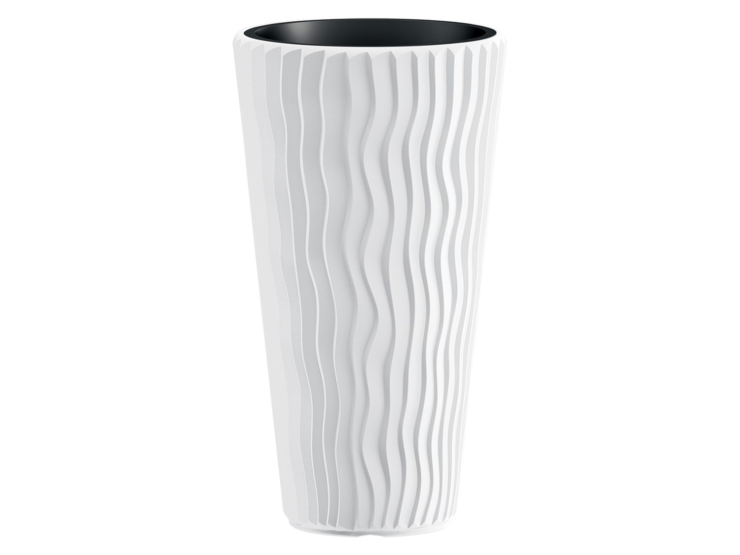 PROSPERPLAST Bloempot Sandy Slim (wit, 30 x 30 x 53 cm)
