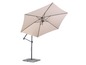 Beige parasol met een metalen voet