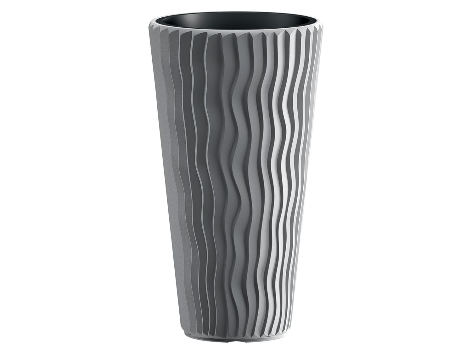 PROSPERPLAST Bloempot Sandy Slim (Grijs, 30 x 30 x 53 cm)