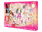 Barbie adventskalender met poppen en accessoires.
