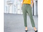 Groene broek met elastische tailleband.