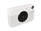 Een witte Kodak Printomatic instant camera.