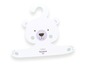 Een witte beren hanger voor babykleding van het merk Träumeland.
