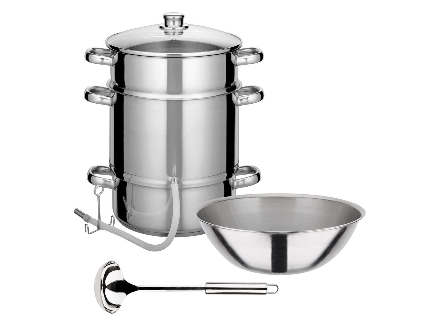 GSW Stoomontsapper, 8 liter capaciteit, van roestvrij staal.