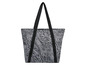 Een zwarte tote bag met zebraprint.