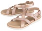 Twee paar roze sandalen met gespen