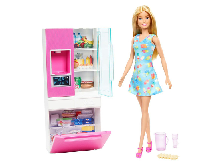 Ga naar volledige schermweergave: Barbie Keuken- & koelkastset - afbeelding 1