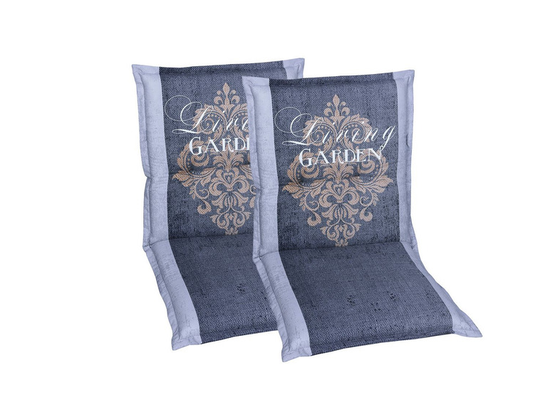 GO-DE Textil Tuinstoelkussens (kussen voor tuinmeubelen, Grijs, Stoelkussens voor stoelen met een la