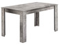 Een rechthoekige tafel met een betonlook afwerking.