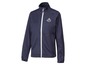 Een donkerblauwe softshell-jas met een G.F. logo.