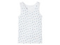 Wit tanktop met blauwe sterrenprint.