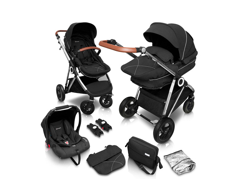 Babyjogger City Elite 2 kinderwagenset met reiswieg, autostoeltje en accessoires.