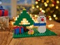 Lego kerstboom en sneeuwpop met cadeautjes.