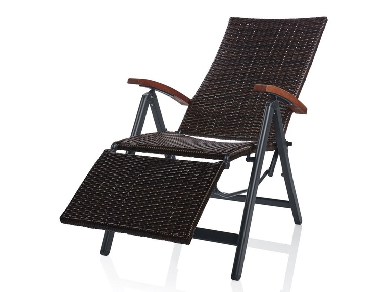 Ga naar volledige schermweergave: florabest Wicker relaxstoel bruin - afbeelding 2