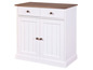Witte dressoir met twee laden en twee deuren