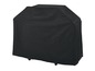 Een zwarte beschermhoes voor een barbecue.