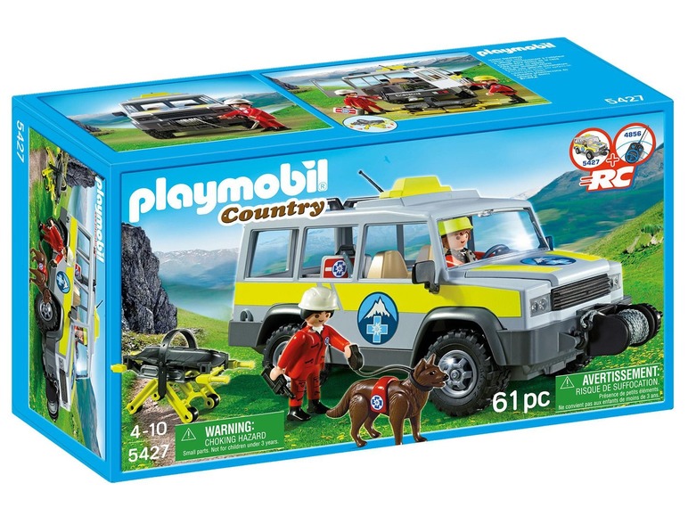 Ga naar volledige schermweergave: Playmobil Terreinwagen met reddingswerkers - afbeelding 1