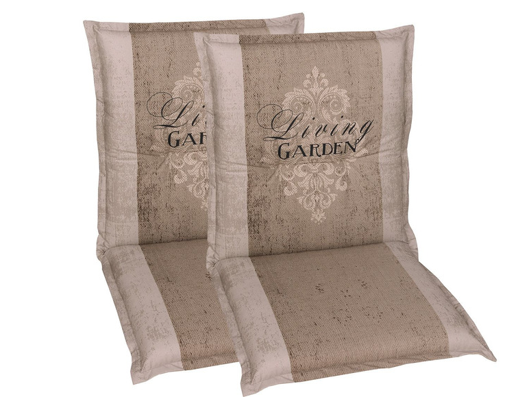 GO-DE Textil Tuinstoelkussens (kussen voor tuinmeubelen, Beige, Stoelkussens voor stoelen met een la