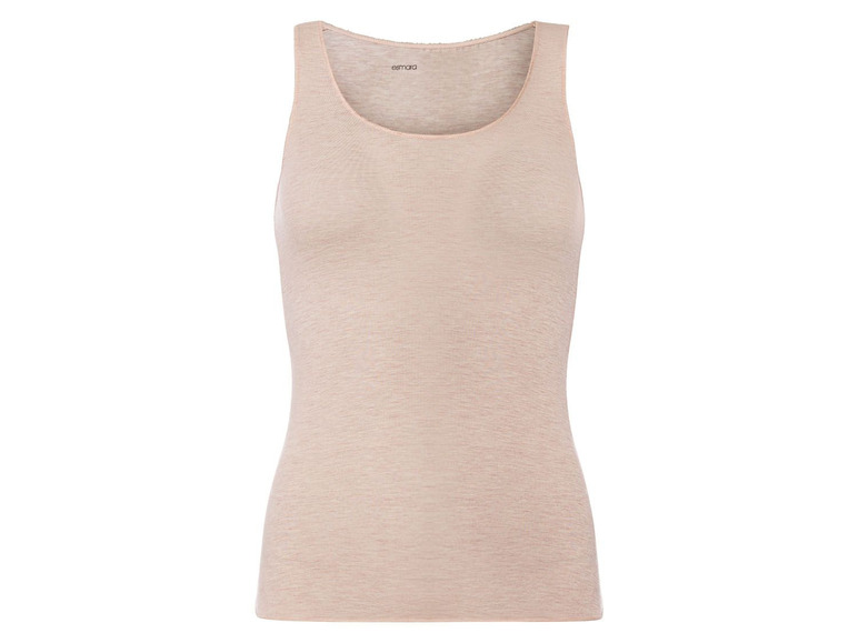 Een beige tanktop van het merk Esmara.