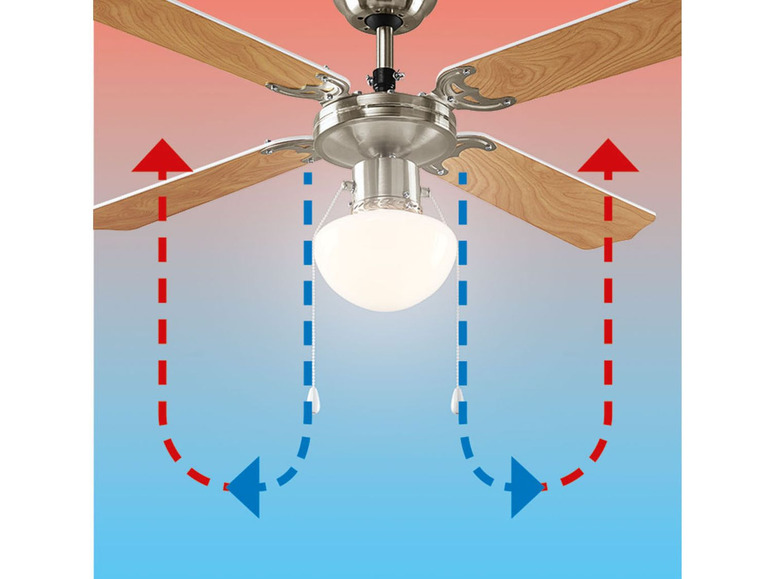Ga naar volledige schermweergave: Livarno Home Plafondventilator met LED-lamp - afbeelding 6