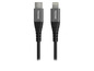 Twee zwarte USB-C naar Lightning kabels van het merk TRONIC.