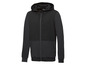 Zwart hooded sweatshirt met ritssluiting van het merk 'Schiesser'.