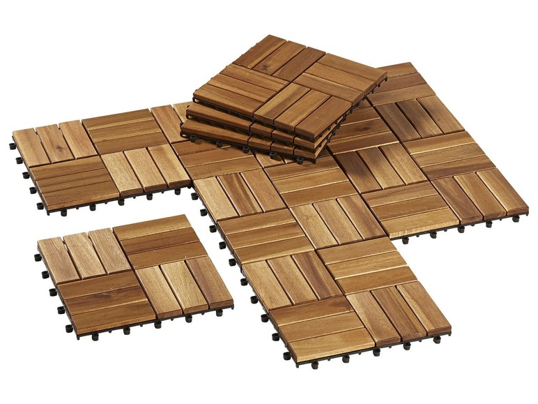 Ga naar volledige schermweergave: FLORABEST® 10 houttegels - afbeelding 1