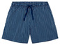 Blauwe shorts met witte strepen