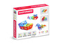 Verpakking van Magformers met 30 magnetische bouwstenen om figuren te maken.