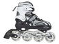 Zwarte inline skates met grijze details en wielen van Apollo.