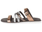 Zilveren en roségouden sandalen met gesp